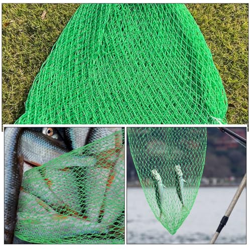 Toyvian Fishing Net Replacement Head Thickened Nylon Fish Catching Net Lightweight Portable for Freshwater and Saltwater Fishing