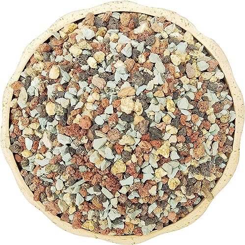 Boniosz 5lb Bonsai Succulent and Cactus Soil 1/8-1/4 inch Gritty Mix Rocks Gravel for Terrarium Top Dressing Decorative Pebbles Potting Soil Amendment for Pots Indoor Plants, Fast Drainage, Balance PH - color: Mix Colors, size: 5lb