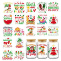 Christmas in July UV DTF Stickers - 20 Sheets Hello Summer Beach Surfing UV DTF Cup Wraps for 16 20 oz Glass Water Bottle, Elk Gnome Transfer Stickers DIY Coffee Mug Craft Decals Decor Gift for Women - style: Christmas