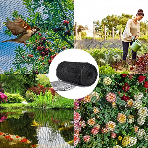 BUZIFU Pond Netting, 15 x 20FT Heavy Duty Pond Net for Koi Ponds, Garden Pool Fine Mesh Netting Kit for Leaves, Protects Koi Fish from Birds Cats Predators, with 14 Stakes and 30 Cable Zip Ties - size: 15x20FT