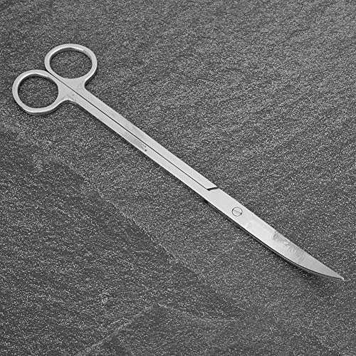 Semme Stainless Steel Plant Scissors for Aquarium Fish Ergonomic and Effortless Trimming Tool (Bend shears) - size: Bend shears