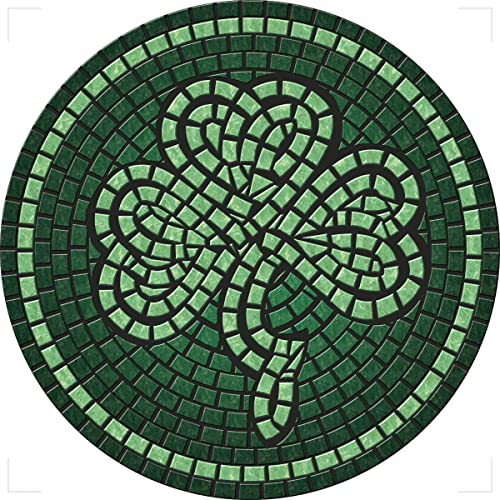 Decorative Pool Art - Poolmat - 50+ Designs Easy to Install and Remove - size: 29" in Diamater, style: Shamrock
