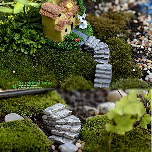 Miniature Fairy Garden Decoration Accessories Garden Sculptures Statues,Resin Plastic Simulation Decoration Step Yard Decor for Outside Gnomes Outdoor Decor for Patio - size: Stairs