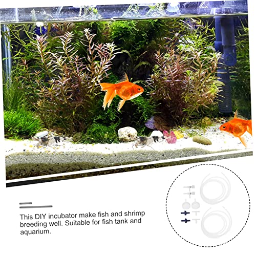 Kichvoe 2 Sets Shrimp Incubator Kit with Hatchery Accessories for Soda Bottle DIY Brine Artemia Hatching Equipment Transparent for Fish and Shrimp Breeding