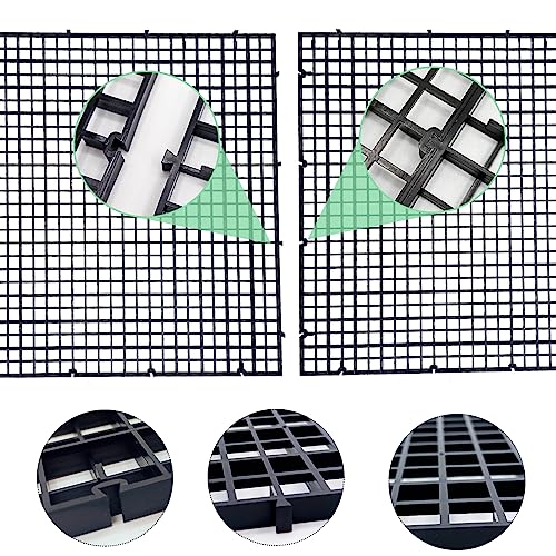 Hoypeyfiy 8 Pieces Fish Tank Divider with Sucker Clips 30x30cm/11.8x11.8“ Aquarium Filter Bottom Divider Partition Separator