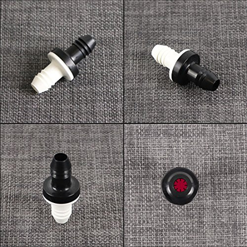 3/8" 10mm Inline vacuum Barbed Check Valve,1Pcs/ 2Pcs /5Pcs ABS One Way Water Non-Return Breather Check Valve for Fuel Gas Liquid Air - color: 2