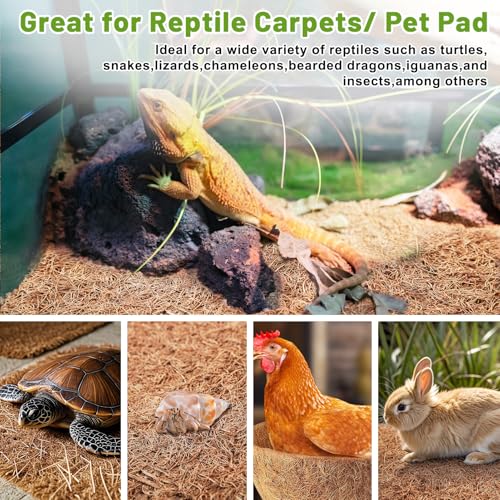 Remiawy Coco Liner Fiber Roll, 16 x 40 Inch Natural Coconut Coir Liner Sheet Coco Mat for Planter Flower Basket, Garden Decoration, Reptile Carpet, Animal Pet Pad, Window Box, DIY Moss Pole, Tortoise - size: 16X40 Inch