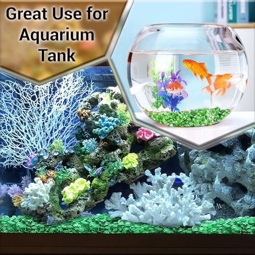 Green Glass Pebbles 1lb Bulk Pack – 100pcs Flat Marbles (0.7–0.8 Inch) Decorative Glass Gems for Vase Filler Stones, Aquarium Rocks, Crafts, Table Scatter, Wedding Centerpieces & Home Décor - color: Green_Color