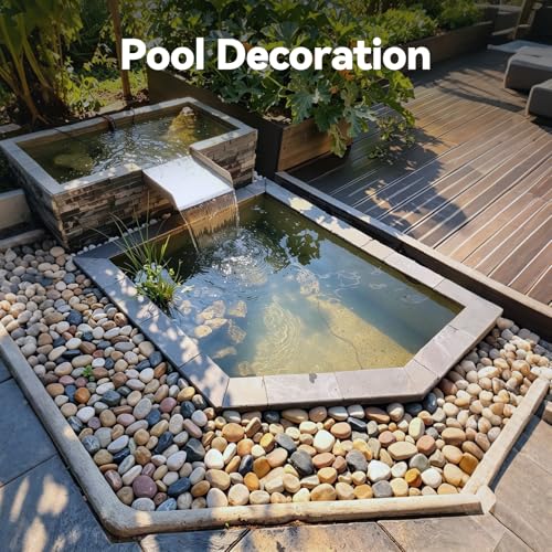 5 lbs Rocks for Outdoor Landscaping, 2"-3" Aquarium Rocks for Fish Tank, Natural Decorative Garden Stone for Plants, Flower Pots, Vase, Walkways, Yard - color: Mixed, size: 5 lbs, 2-3 Inch