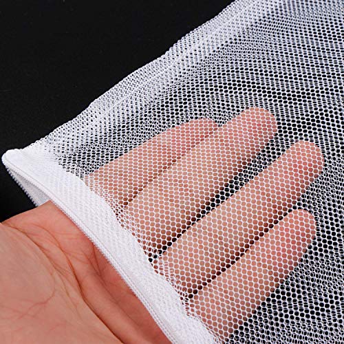 10 Pieces Aquarium Filter Bags Fish Tank Media Mesh Filter Bags Net Bag with Zipper for Charcoal Pelletized Remove Activated Carbon, Biospheres, Ceramic Rings