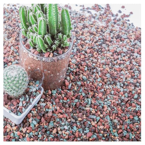 15lb Mix Horticultural Lava Rock Pebbles Pumice Potting Soil Amendment Succulent Cactus Bonsai Gritty Rock Decorative Gravel Plant Drainage Volcanic Rock for Aquarium Fairy Gardening Top Dressing - color: Mix Pebbles, size: 15LB