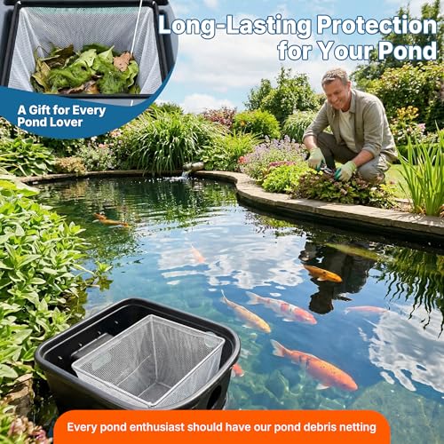Pond Replacement Skimmer Debris Net - 15.75 X 12.75in Pond Skimmer Net for Outdoor Ponds Pool Debris Net Compatible with Aquascape Series 200 Pond Skimmer Filter, White