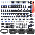 205 PCS Quick Connect Air Hose Fittings with 4 Rolls 50FT 1/8" 1/4" 3/8" 1/2" DOT Air Lines Kit Pneumatic Air Line Quick Connect Quick Release Fitting and Tubing Kit