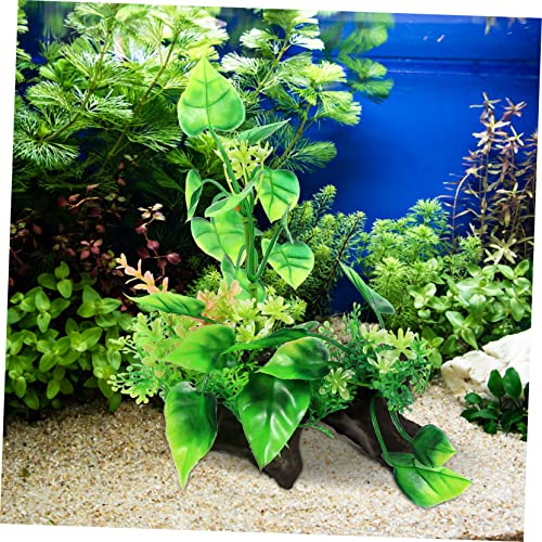 POPETPOP Fake Aquarium Grass Delicate Decorative Plant for Fish Tank Water Plant Ornament for Aquatic Decor for Aquariums - color: Green