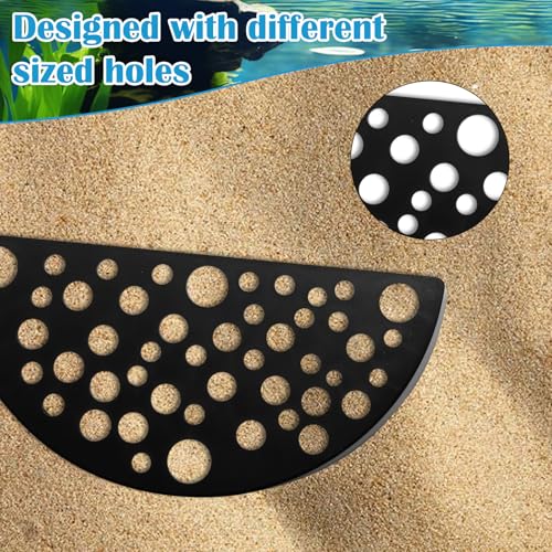 2Pcs Black Shrimp Cave Ornaments, Good Size Half Moon Shrimp House Decor, Fish Hiding Tools Supplies, Accessories Decor Supplies Can Be Used in Aquariums