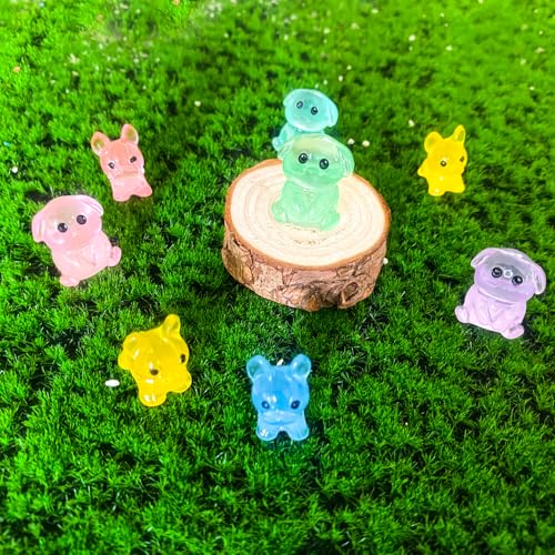 60PCS Mini Dog Decor for Dollhouse Resin Animal Tiny for Crafts Micro Miniature Owls for Fairy Garden Dollhouse Micro Landscaping Decoration - style: DOG