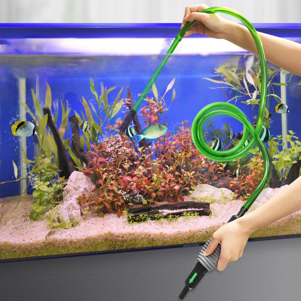 POPETPOP Aquarium Fish Tank Vacuum Siphon Cleaning Kit for Water Changing and Sand Cleaning