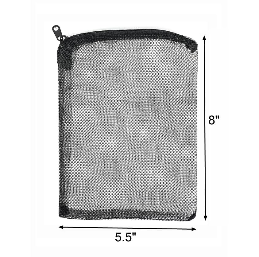 AQUANEAT 10pcs Aquarium Filter Media Bags, Fish Tank Coarse Mesh Bags with Plastic Zipper for Activated Carbon(5.5" x 8") - size: 5.5" x 8"
