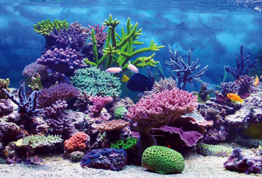 Under The Sea Backdrop 10x8ft Ocean Backdrop Aquarium Background for Hawaii Luau Party Baby Shower Birthday Decor Photography Studio Props - color: Purplish Blue, size: 10x8ft (300x240cm)