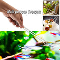 FRUTA 2-Piece Aquarium Tweezers Stainless Steel Straight and Curved Tweezers Set for Fish Tank Aquatic Plants, 27cm/10.6 inches Feeding Tongs for Hold Worms, Reptiles, Lizards, Bearded Dragon