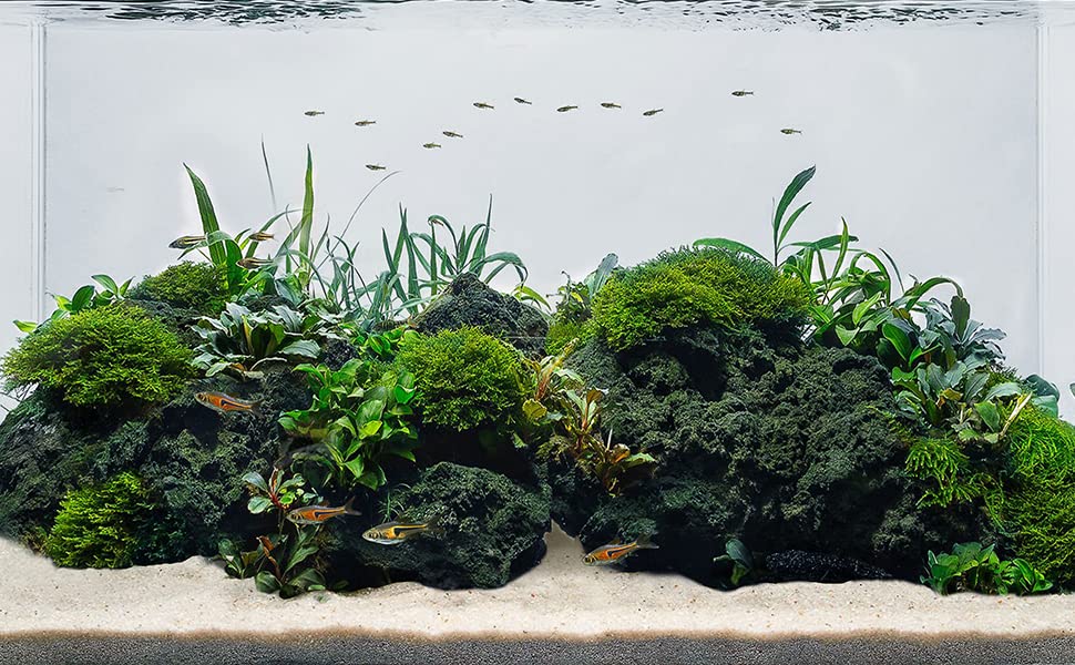LANDEN Black Lava Stones (16lbs,3~10inch,11pcs) for Aquascaping Terrariums, Paludarium, Vivariums, Reptile and Amphibian Enclosures - size: 04 Black Lava Stones（3-10inch,16lbs）